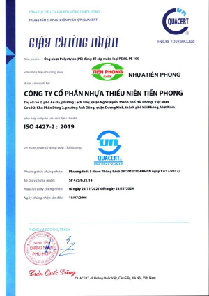 GCN Ống uPVC TC ISO1452-2 và TCVN8491-2