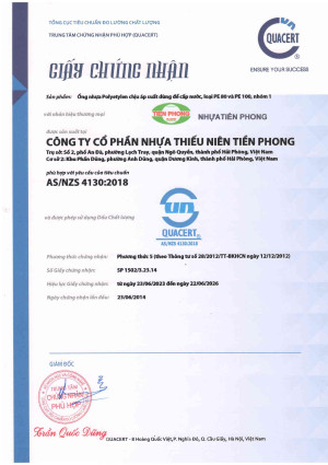GCN Phụ tùng Ống nhựa Polyetylen cấp nước, PE100 ISO 4427-3:2019