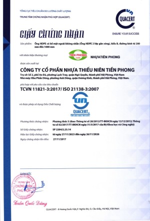 GCN Ống nhựa PE, cấp nước, loại PE80, PE100 DIN 8074:2011-12 & DIN 8075:2011-12