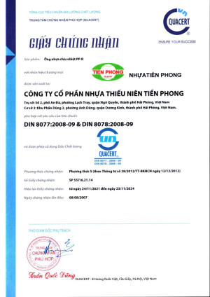 GCN Ống nhựa PE cấp nước, loại PE80, PE100 ISO 4427-2:2007