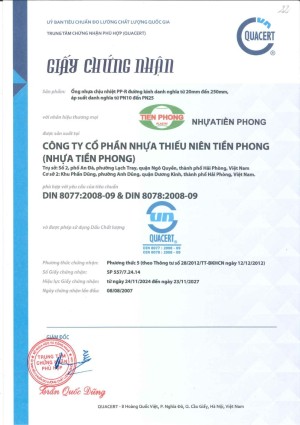 GCN Ống nhựa chịu nhiệt PP-R DIN 8077:2008-09 & DIN 8078:2008-09