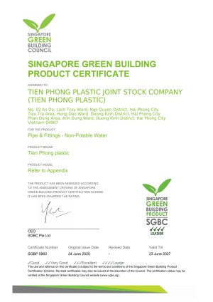 CN Nhãn Xanh SP ống và phụ tùng PVC thoát nước